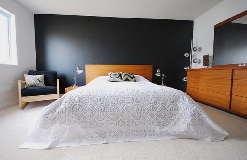 20 Beautiful Black Accent Walls in Different Bedrooms ...