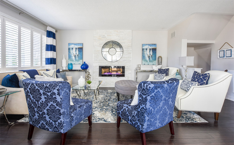 Beautiful Blue Beach Themed Living Room Photo-Shoot