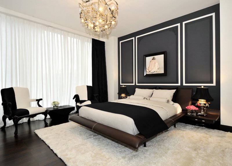 20 Beautiful Black Accent Walls In Different Bedrooms Home Design Lover   3 Legacy Const 