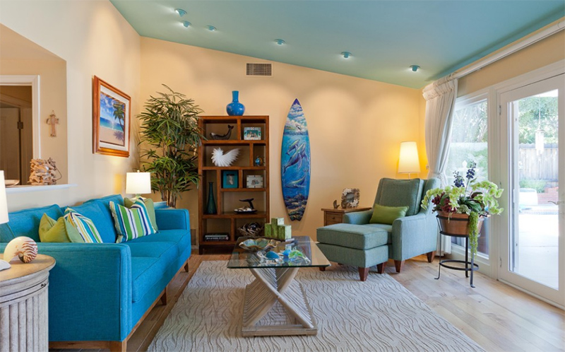 22 Beach Themed Home Decor in the Living Room | Home Design Lover