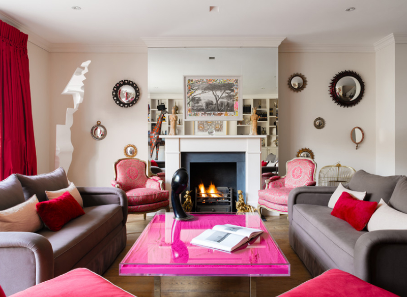 20 Pink Accent Chairs in the Living Room Home Design Lover