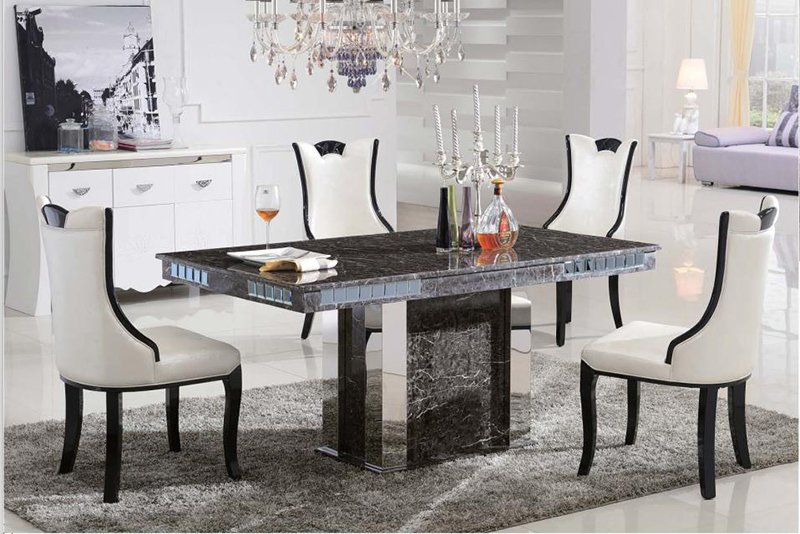 c3035 luxury dining table with marble top