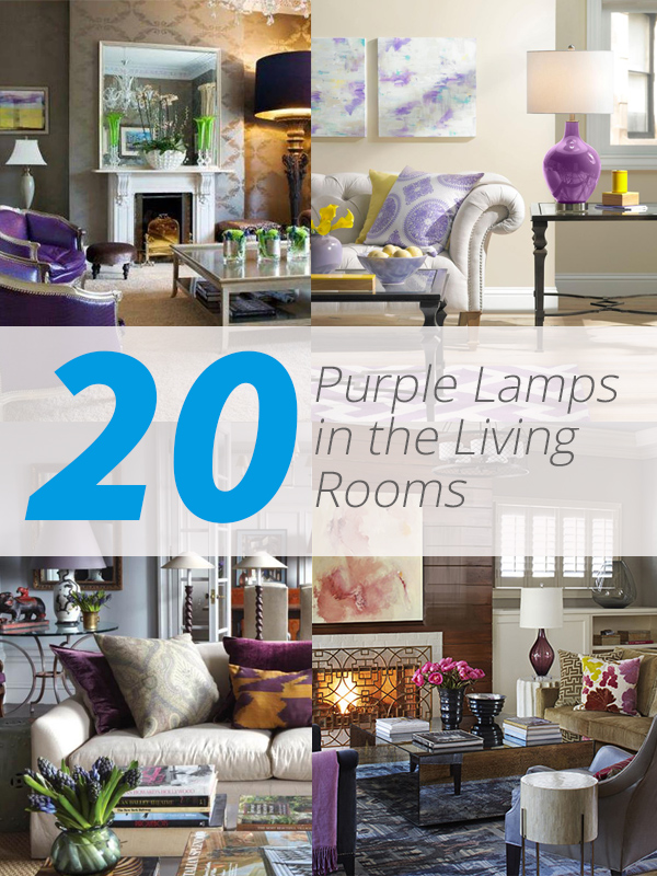 20 Stunning Purple Lamps in the Living Rooms - Home Decoration