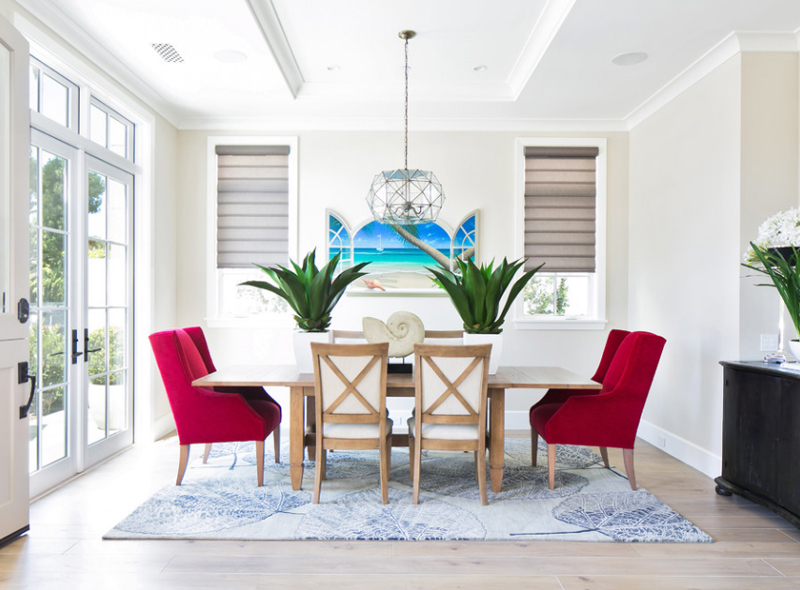 red dining room chair