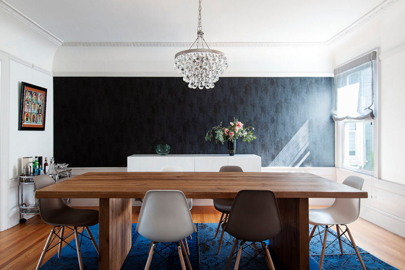 Black Accent Wall In Dining Room