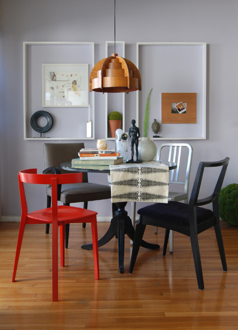 red dining room chair