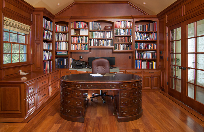 wooden office room