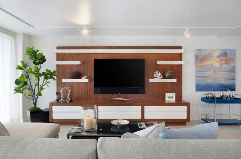 20 Wooden Floating Shelves In The Living Room Home Design Lover