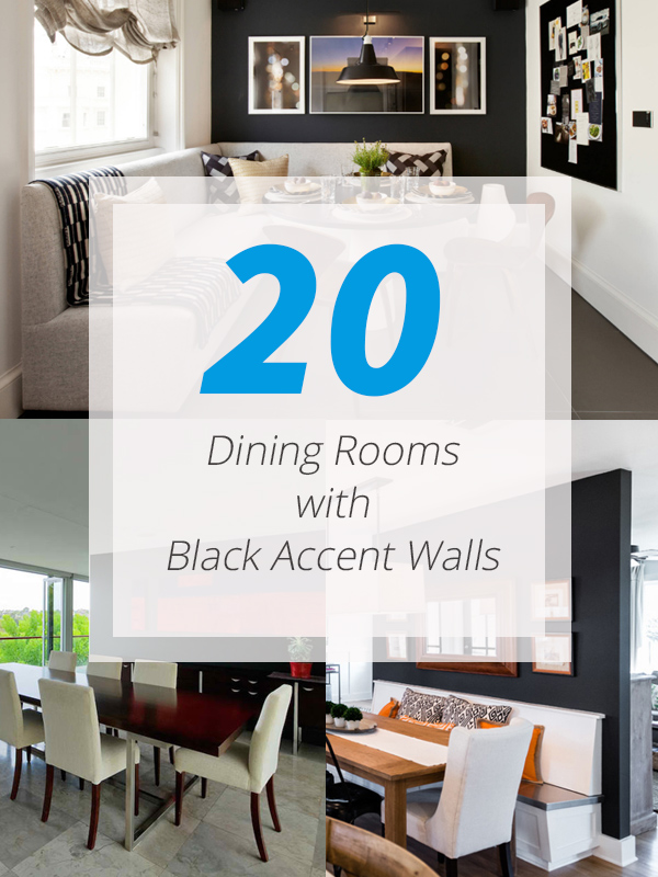 20 Beautiful Dining Rooms With Black Accent Walls Home Design Lover