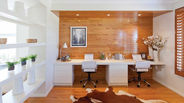 22 Warm Wooden Home Office Designs | Home Design Lover