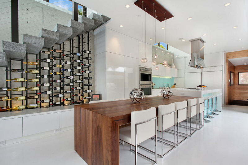 wine cellar under kitchen floor