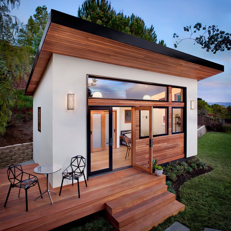 A Small Contemporary Guest House with Compact Living