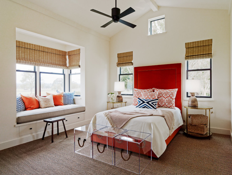 houzz master bedroom with bay window