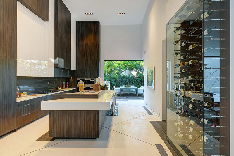 wine cellar under kitchen floor