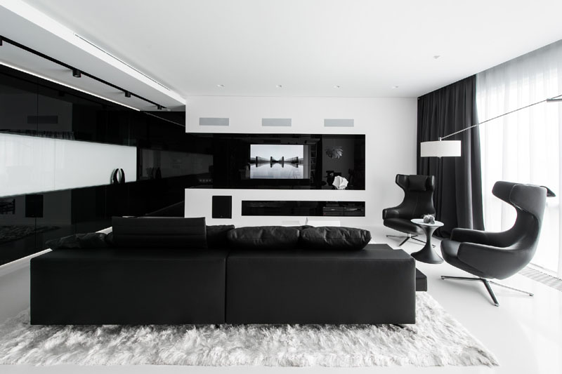 Stunning Black and White Apartment in Moscow | Home Design ...