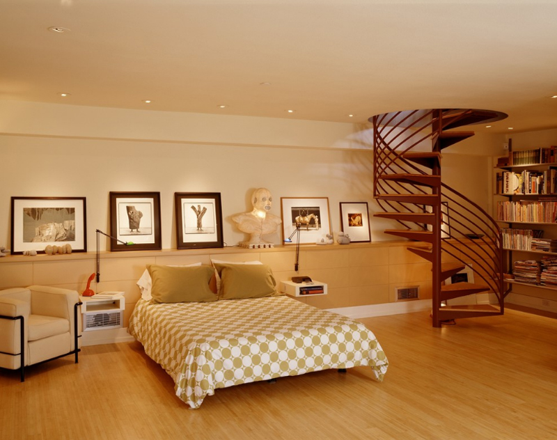 20 Beautiful Bedrooms with Stairs | Home Design Lover