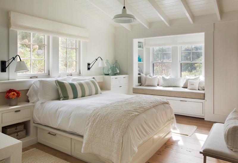 houzz master bedroom with bay window