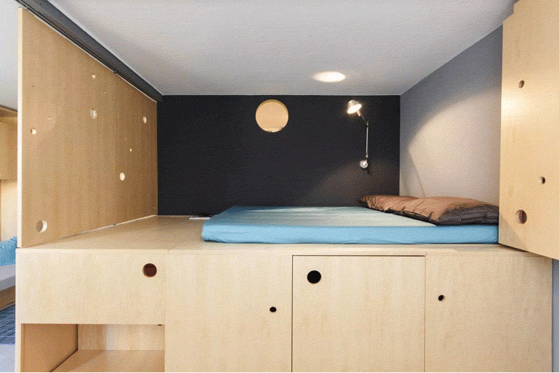 Small apartment bedroom