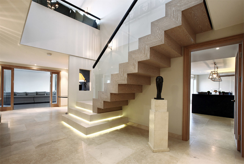 20 Wood and Glass Contemporary Staircase Designs | Home Design Lover