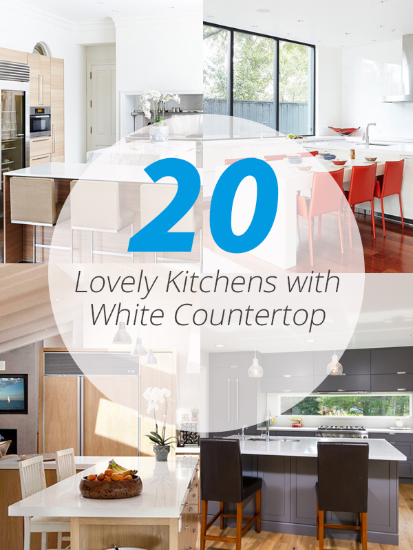 white countertop kitchens