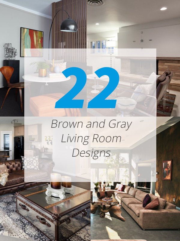 22 Gorgeous Brown and Gray Living  Room  Designs  Home 