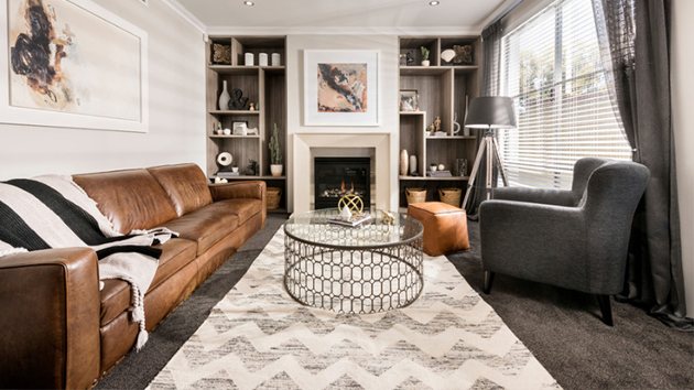 green grey brown living room