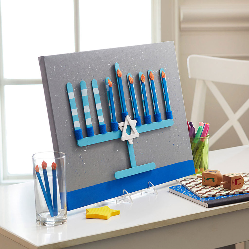 Craft Stick Menorah