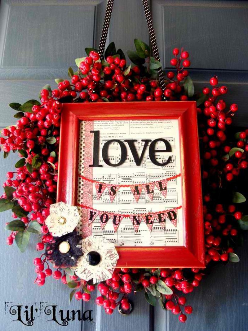 Valentines Wreath and Frame