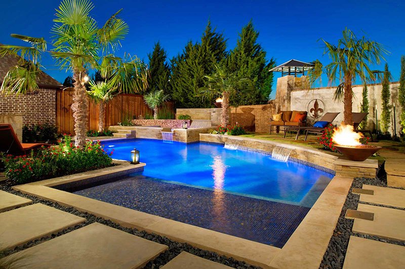 20 Beautiful Swimming Pool Landscaping With Trees | Home Design Lover