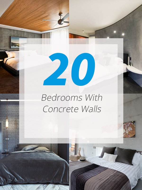 20 Appealing Bedrooms With Concrete Walls | Home Design Lover