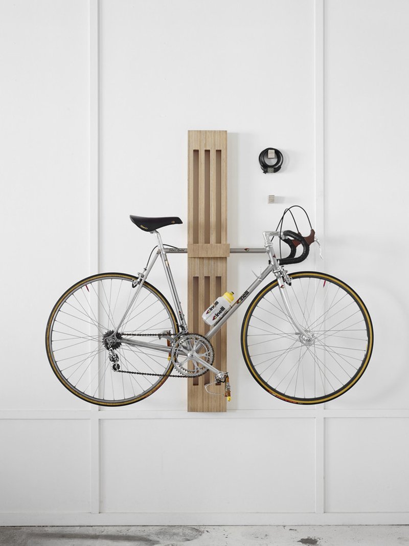 creative bike storage in small apartment