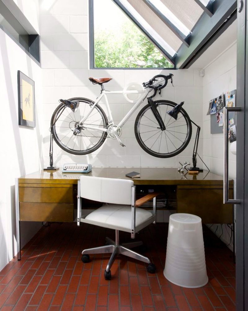 bike rack inside house