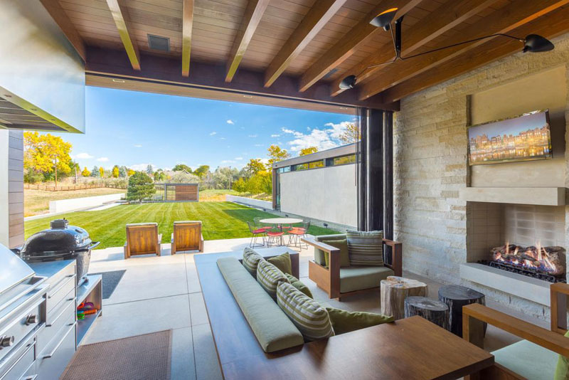 Cherry Hills Village Colorado indoor/outdoor living room