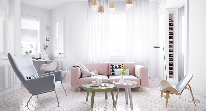 20 Ways To Use Pastel Colors In Scandinavian Living Rooms Home Design Lover