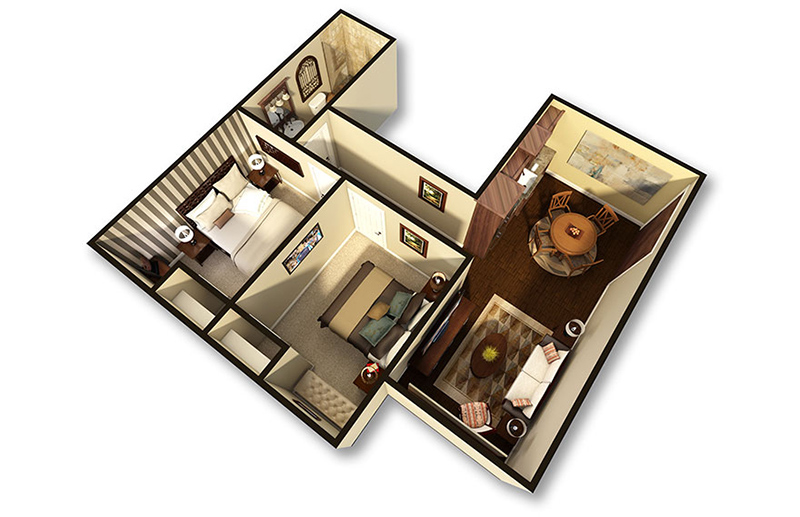 Nuclear Bunker 3d layout