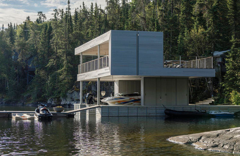 A Modern Boat House with Spectacular Vistas