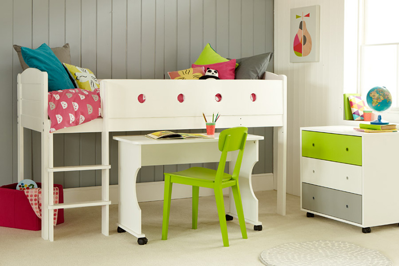 Frooti Midsleeper 4 with Desk and Chest