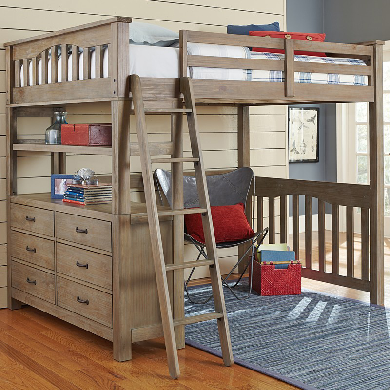 kids cabin bed with desk