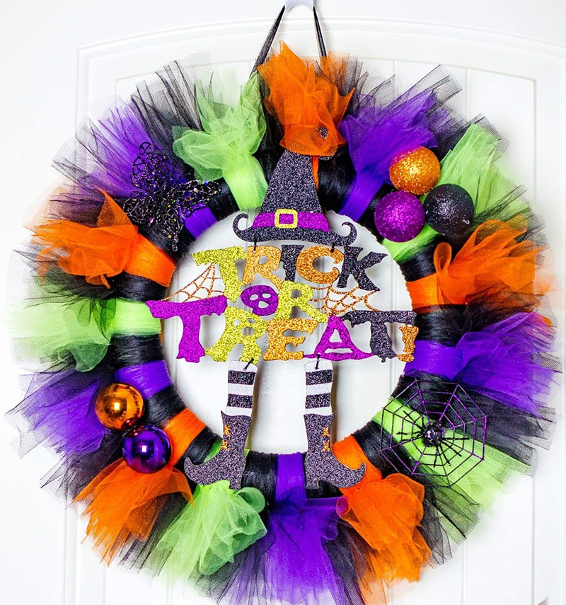 TUTU HALLOWEEN WREATH TUTORIAL