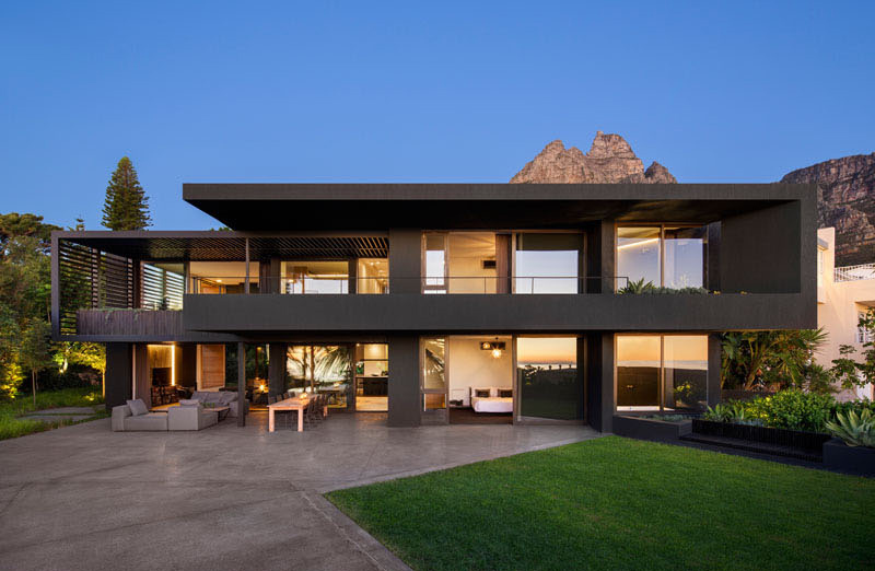 Dark Colors Are Used In This Modern Home In South Africa