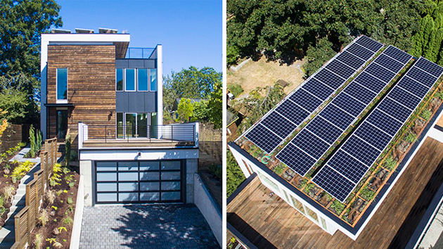 Capitol Hill 5-Star Built Green Home Features Solar Panels and a Green Roof