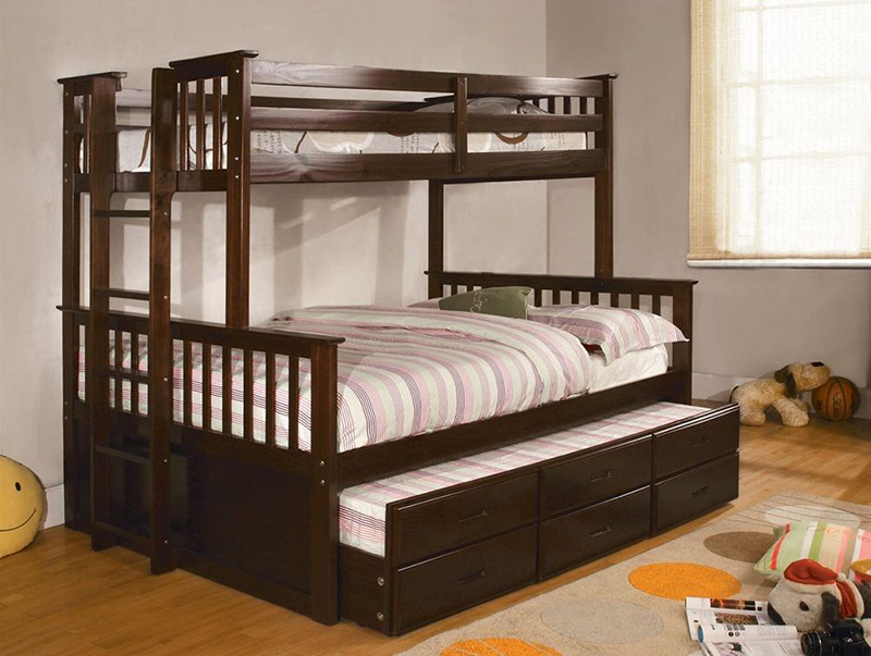  Chaparral Twin over Full Combo Bunk Beds Rich Espresso