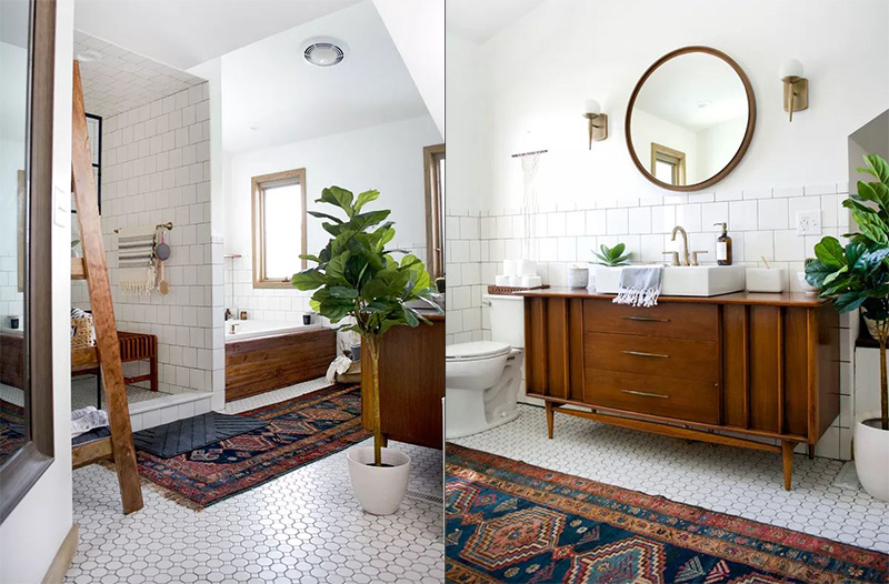 Modern vintage bathroom reveals