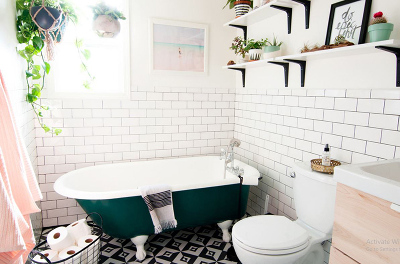 Eclectic Bohemian Bathroom