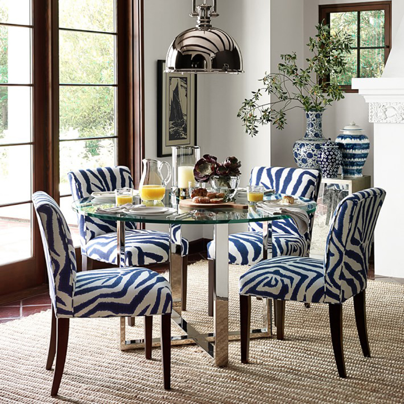 printed dining chairs