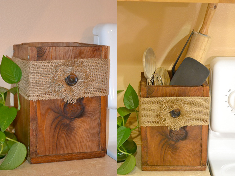 Wooden Utensil Box