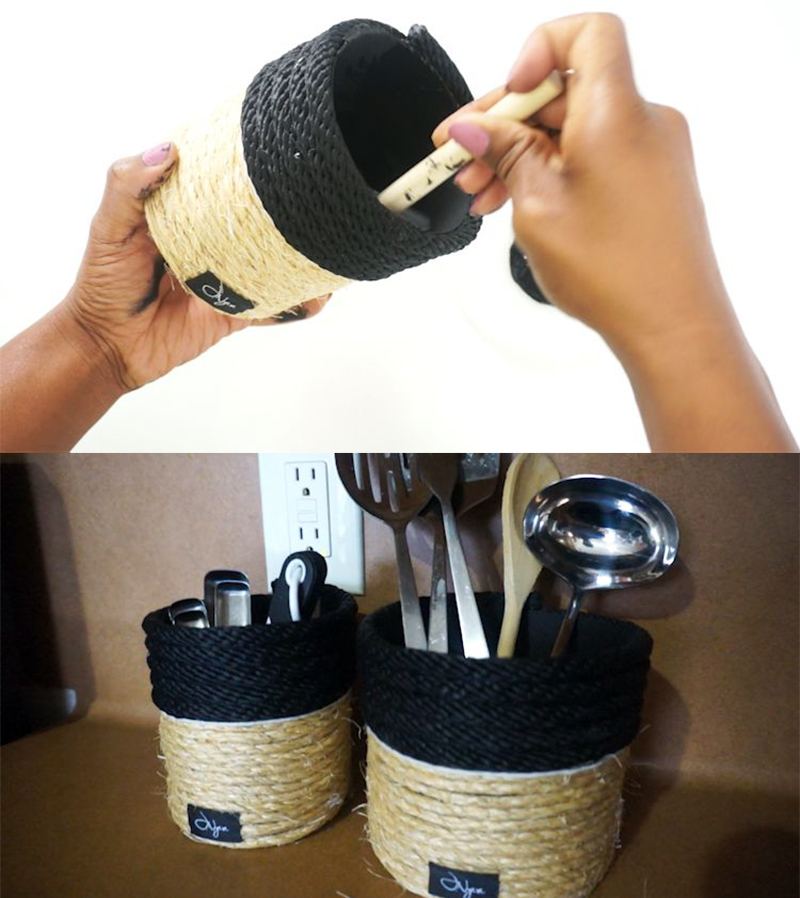 Rope Oatmeal Canisters