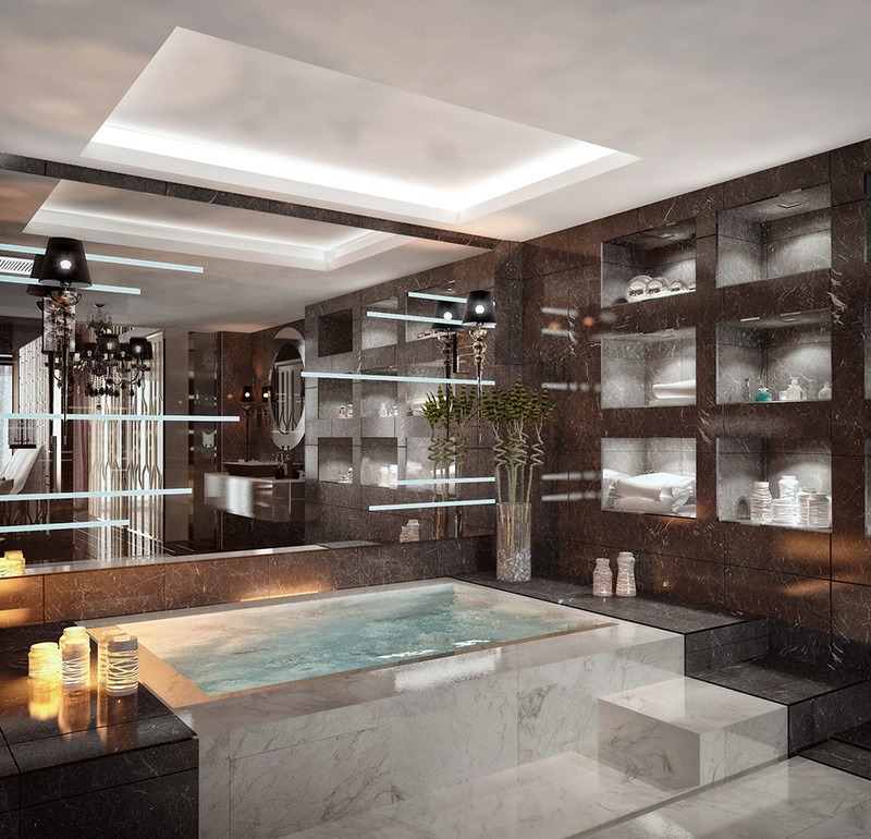 20 Indoor Jacuzzi Ideas and Hot Tubs for a Warm Bath Relaxation