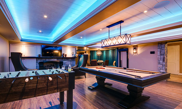 futuristic game room